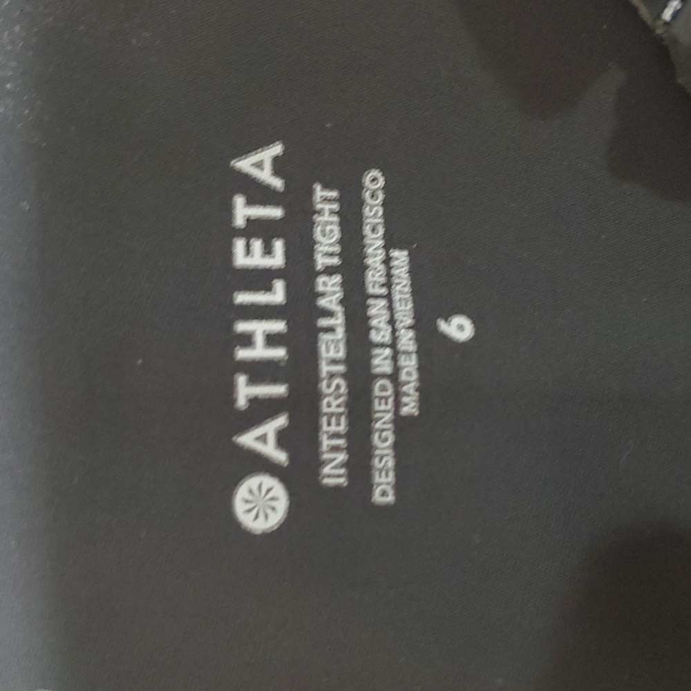 Athleta Interstellar Tight Black & White Size 6 EUC - Picture 2 of 12
